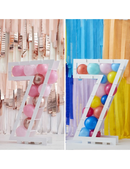 Supporto per palloncini numero "7" - Struttura porta palloncini compleanno - Bellefete.ch