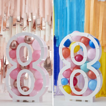 Ballonhalter Nummer "8" - Geburtstagsballonhalter Struktur - Bellefete.ch