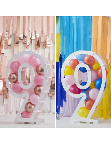 Supporto per palloncini numero "9" - Struttura porta palloncini compleanno - Bellefete.ch