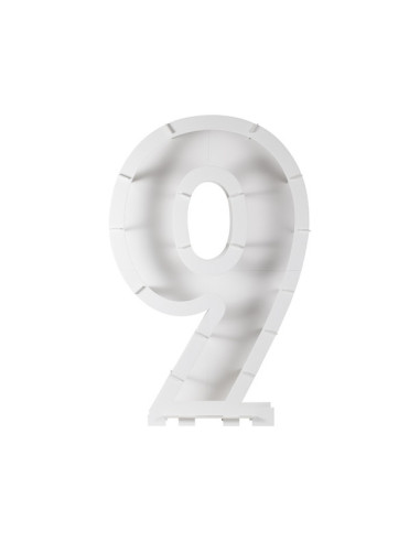 Support de ballons chiffre "9" - Structure porte-ballons anniversaire