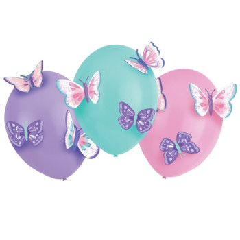 Latexballons „3D-Schmetterlinge“ für Kinderpartydekoration