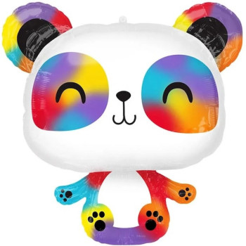 Ballon de fête en aluminium Panda Coloré - Ballons animaux - Anniversaire enfant - bellefete.ch