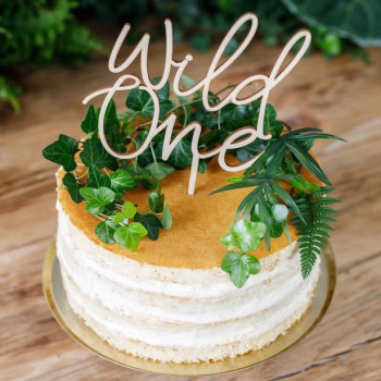 Decorazione torta in legno "Wild One" - Anniversario 1 anno - Bellefete.ch 2