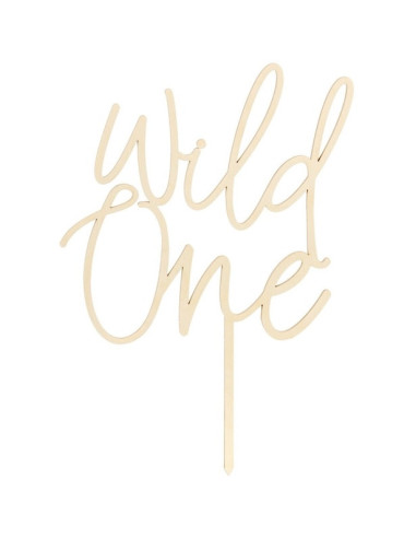 Kuchendekoration aus Holz "Wild One" - Jubiläum 1 Jahr - Bellefete.ch