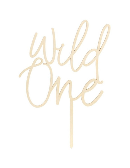 Decorazione torta in legno "Wild One" - Anniversario 1 anno - Bellefete.ch