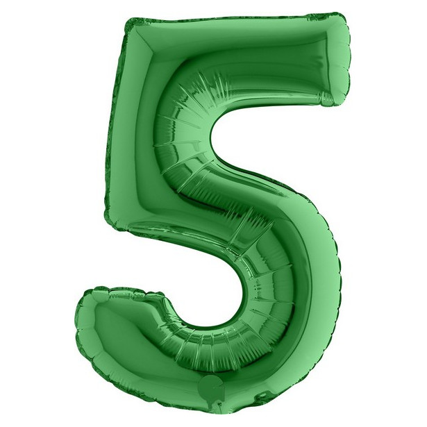 Palloncino foil Numero “5” Verde