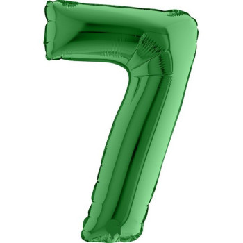 Aluminiumballon Nummer "7" Grün - Dekoratives Geburtstags- und Partyzubehör - Bellefete.ch
