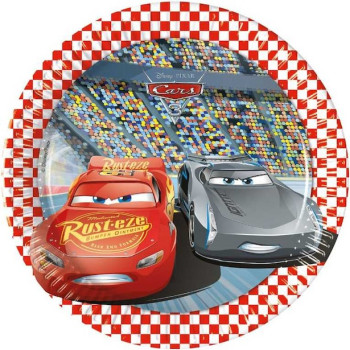 Assiettes à dessert d'anniversaire Cars - Vaisselle jetable thème Disney Pixar - Bellefete.ch