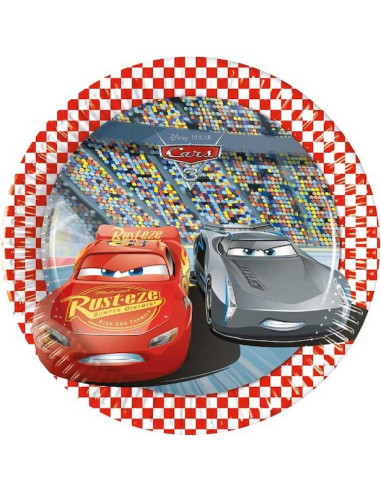 Assiettes à dessert d'anniversaire Cars - Vaisselle jetable thème Disney Pixar - Bellefete.ch