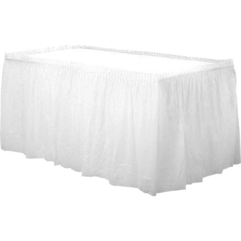 Jupe de table en plastique Blanche - Déco de table - Suisse 2