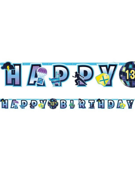 Ghirlanda di compleanno "Fortnite - Battle Royale" - Decorazioni per feste per bambini in Svizzera - Bellefete.ch