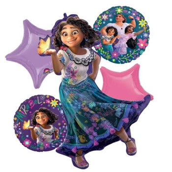 Bouquet di palloncini Encanto - Mirabel per la decorazione del compleanno della ragazza