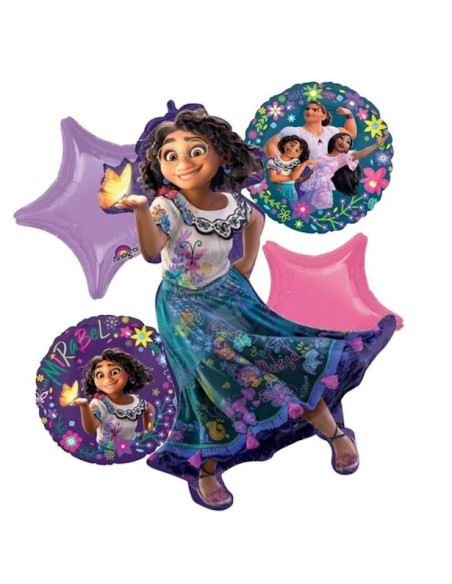 Bouquet di palloncini Encanto - Mirabel per la decorazione del compleanno della ragazza