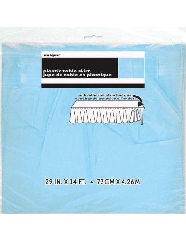 Hellblauer Tischrock - Tischdekoration