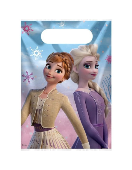 Schneekönigin Kunststoff Partytaschen - Schneekönigin Geburtstag - Lieferung in die Schweiz