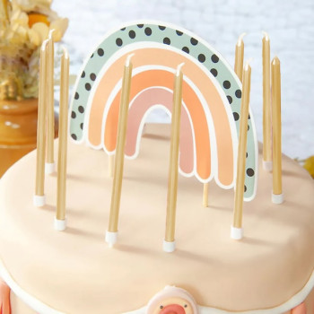 Candele extra alte in oro metallico - Decorazione per torta - Bellefete.ch - Svizzera 2