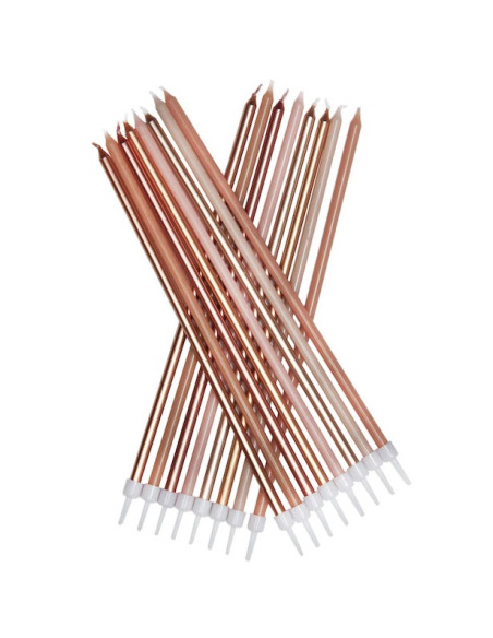 Extra hohe Kerzen Mix Rose - Bellefete.ch - Schweiz - Tortenschmuck