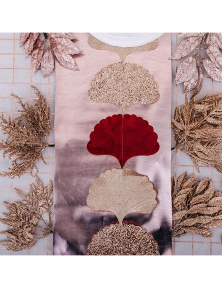 Tischläufer in Roségold mit Ledereffekt – Tischdekoration Tischläufer in Roségold mit Ledereffekt – Tischdekoration