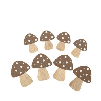 Funghi adesivi in legno - Decorazioni per feste - Bellefete.ch - Svizzera