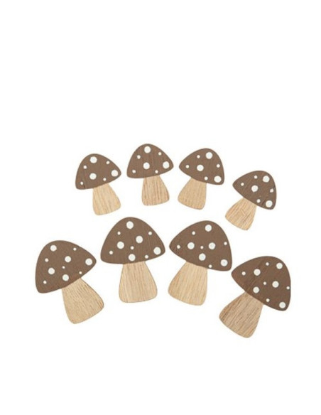 Funghi adesivi in legno - Decorazioni per feste - Bellefete.ch - Svizzera