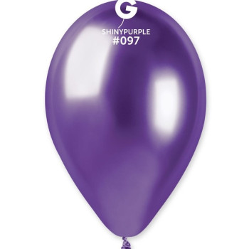5 Ballons chromés Violets - Ballons de fête