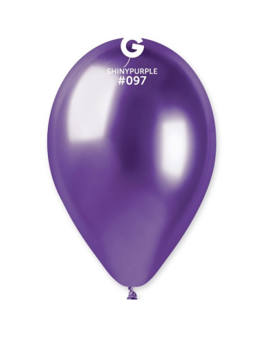 5 Ballons chromés Violets - Ballons de fête