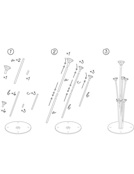7 Porta bouquet di palloncini - Espositore per palloncini