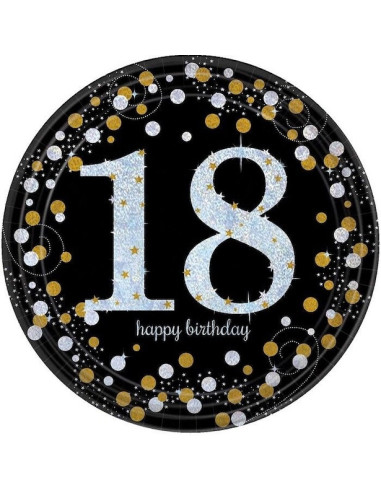 Assiettes 18 Ans "Joyeux Anniversaire" - Bellefete.ch - Suisse - Décorations de table 18 ans
