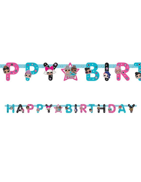 LOL Überraschung Geburtstagsgirlande - Party zum Thema Mädchen - Bellefete.ch