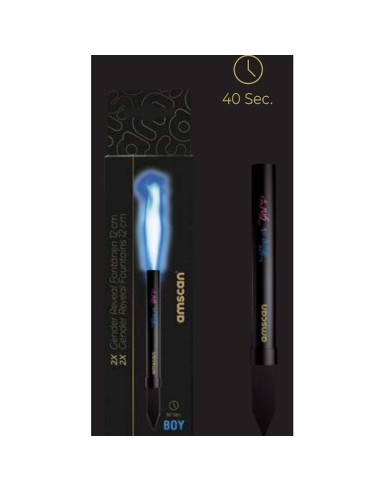 Fontane di ghiaccio per la rivelazione del sesso del bambino, fiamma blu, 20 cm (2 pezzi) | BelleFete.ch