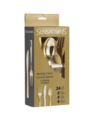 Posate in oro metallizzato premium