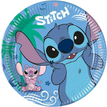 Piatti da dessert Stitch per bambini, stoviglie usa e getta festive Disney