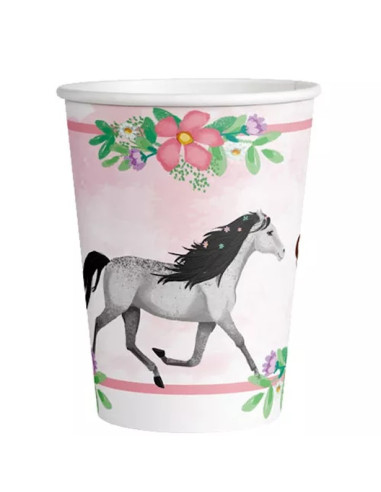 Bicchieri di compleanno Cavalli – tema equitazione | BelleFete.ch