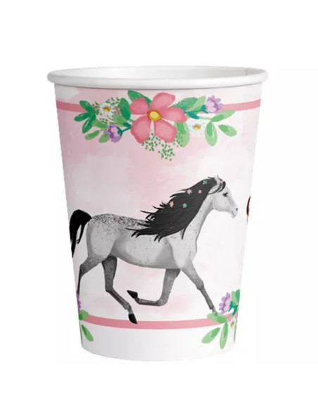 Bicchieri di compleanno Cavalli – tema equitazione | BelleFete.ch