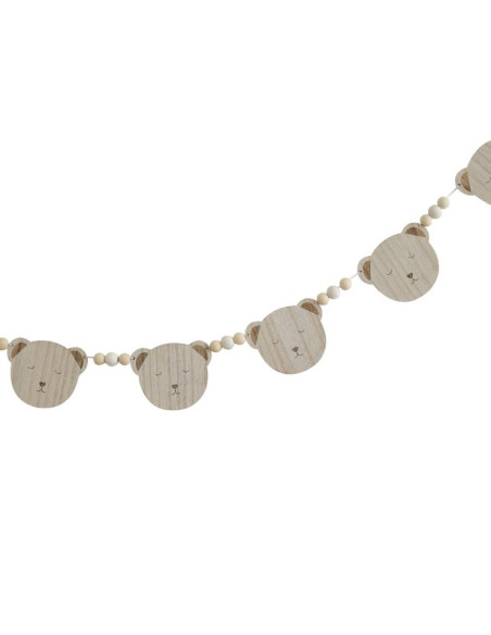 Ghirlanda decorativa a forma di orsetto di peluche in legno naturale | Baby Shower | BelleFete.ch