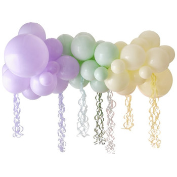 Arco di palloncini colori pastello con pompon - Decorazione di festa - Bellefete.ch 2