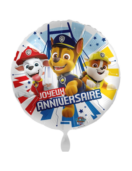Aluminium Ballon "Happy Birthday" Patt Patrouille - Festliche Dekoration - Bellefete.ch - Schweiz