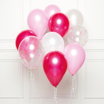 Ballonstrauß Rosa und Weiß - Party Dekoration - Bellefete.ch