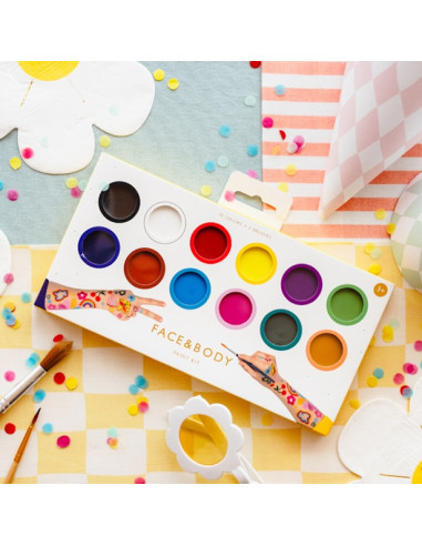 Palette de peinture pour visage - Kit Créatif pour Enfants & Soirées