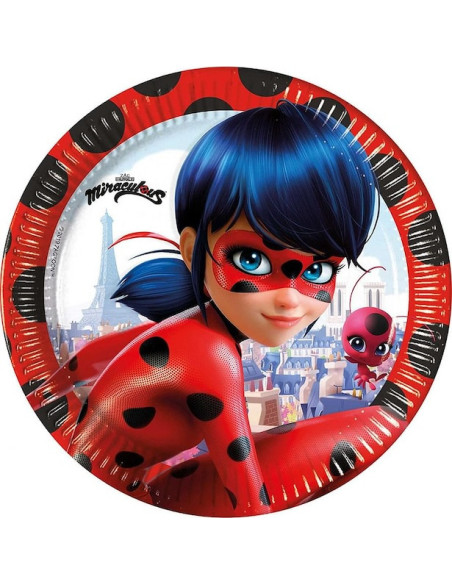 Assiettes de fête Ladybug Miraculous - Déco d'anniversaire - Bellefete.ch - Suisse