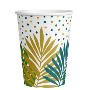 Tazze tropicali verdi e dorate 2