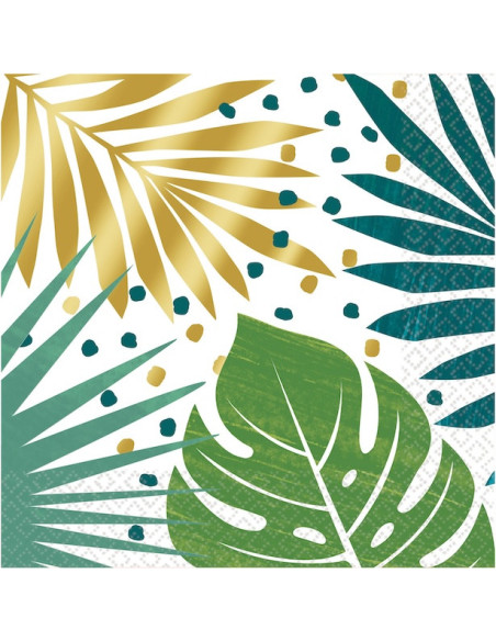 Tropische grüne und goldene Servietten Tropische grüne und goldene Servietten