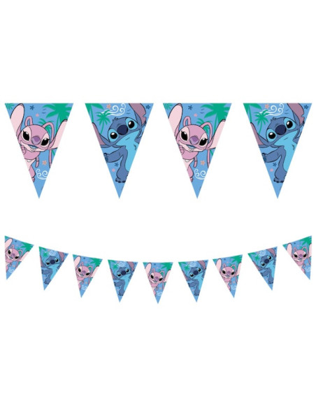 Guirlande de fête à fanions Stitch – décoration anniversaire | BelleFete.ch