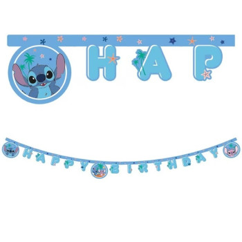 Ghirlanda di compleanno Stitch - Bellefete.ch - Svizzera - Decorazione festa Stitch