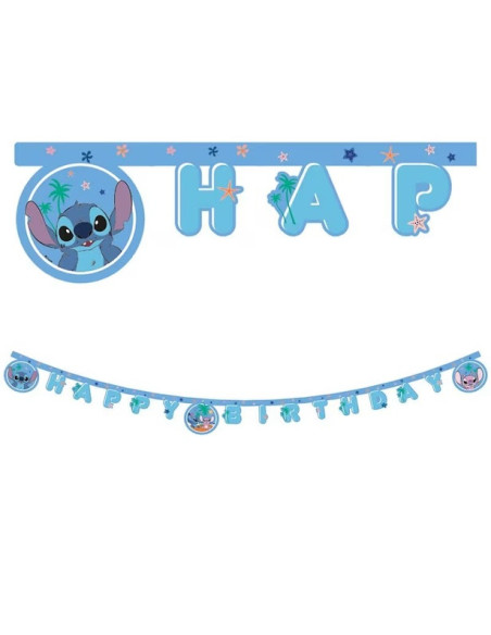 Guirlande d'anniversaire Stitch - Bellefete.ch - Suisse - Décoration de fête Stitch