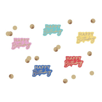 Confettis d'anniversaire Rainbow - Déco de table Arc-en-ciel - Bellefete.ch 2