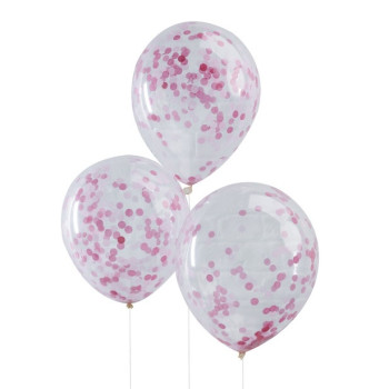 Palloncini di coriandoli Rosa - Bellefete.ch - Svizzera - Decorazioni per feste 2