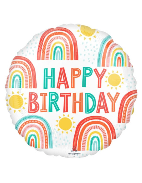 Palloncino di compleanno Arcobaleno - Decorazione di festa per bambini - Bellefete.ch - Svizzera