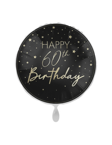 Palloncino 60° Compleanno Champagne e Nero