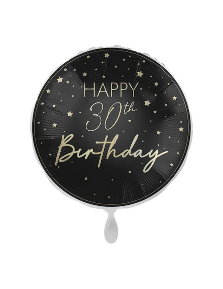 Champagnerfarbener und schwarzer Ballon zum 30. Geburtstag | BelleFete.ch